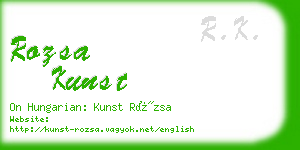 rozsa kunst business card